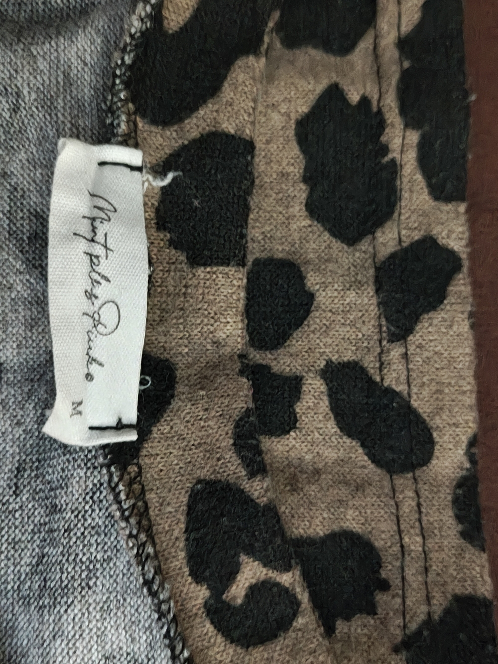 Leopard Print Sleeveless Top - Brown/Black Size Medium - Picture 4 of 4
